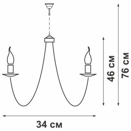 Люстра V3408/3 3хE14 макс.40Вт Vitaluce
