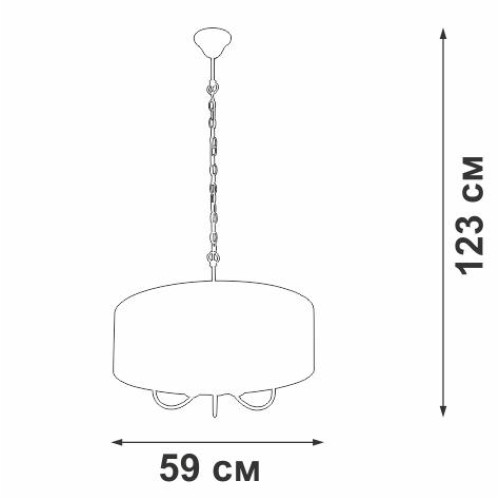 Люстра 5xE14 макс. 40Вт Vitaluce V3983-1/5