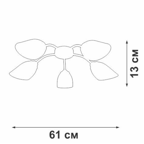 Люстра V3750-0/5PL 5xE14 макс. 40Вт Vitaluce V3750-0/5PL