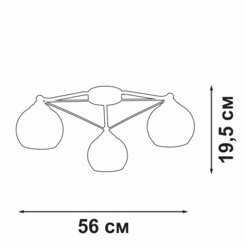 Люстра V4703-1/3PL 3хE27 макс.40Вт Vitaluce