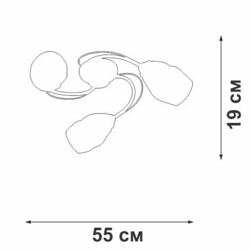 Люстра 3xE27 макс. 40Вт Vitaluce V4927-7/3PL
