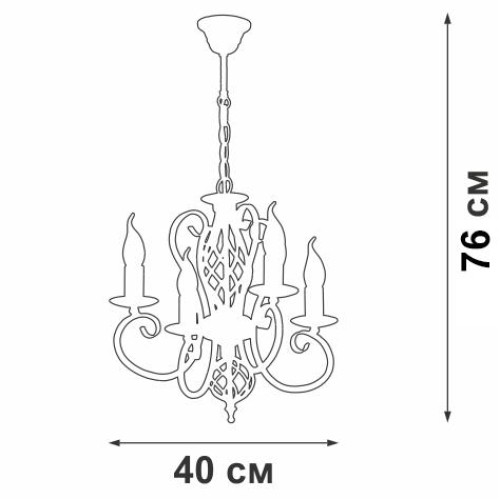 Люстра 4xE14 макс. 40Вт Vitaluce V3346/4