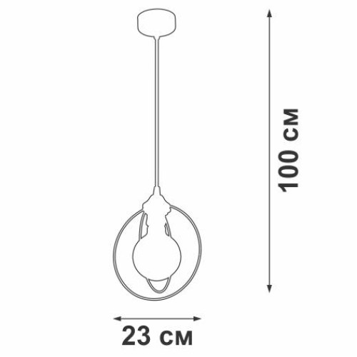 Люстра V4328-1/1S 1хE27 макс.60Вт Vitaluce