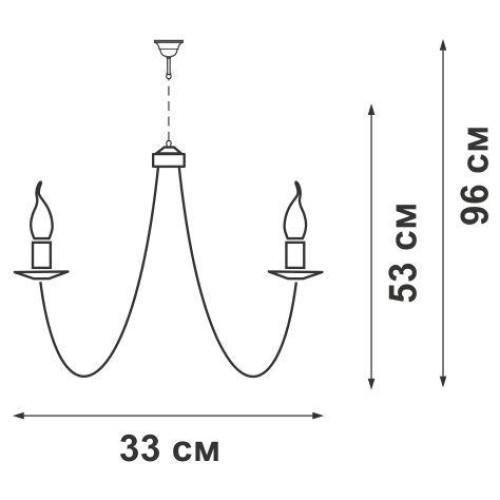Люстра 3xE14 макс. 40Вт Vitaluce V1339/3