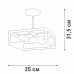 Люстра 2xE27 макс. 40Вт Vitaluce V3792-1/2PL