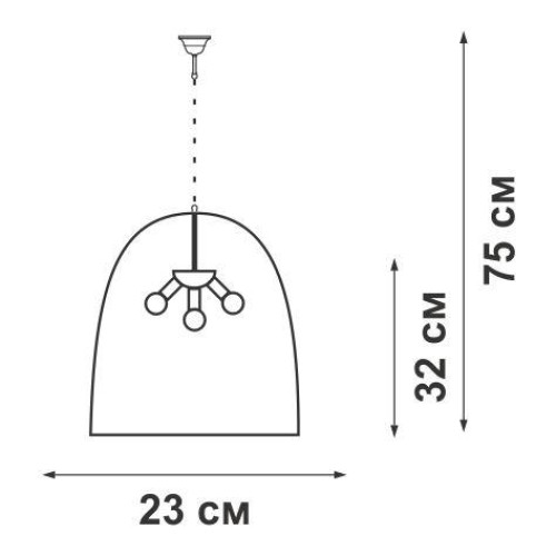 Подвес 3xE27 макс. 60Вт Vitaluce V1410/3S