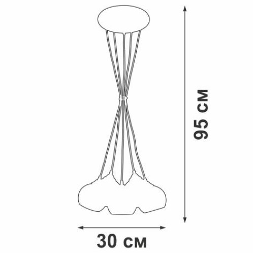 Люстра V4361-1/5S 5хE27 макс.60Вт Vitaluce