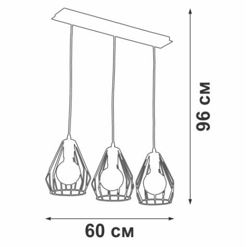 Люстра 3хE27 макс. 60Вт Vitaluce V4383-1/3S