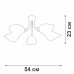 Люстра V3184/5PL 5xE14 макс. 40Вт плафон ПП Vitaluce V3184/5PL