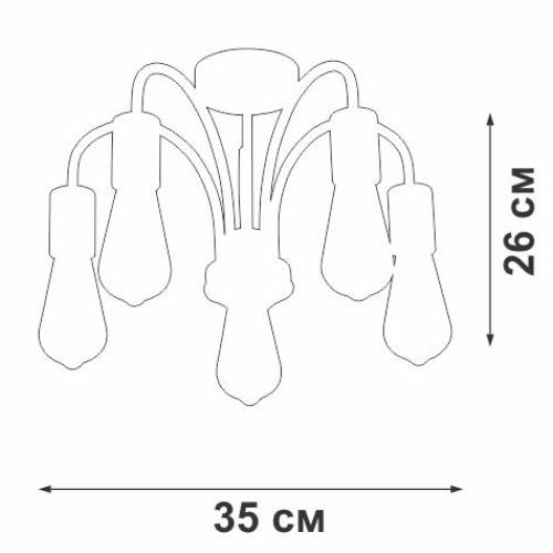 Люстра V3024-1/5PL 5хE27 макс.40Вт Vitaluce