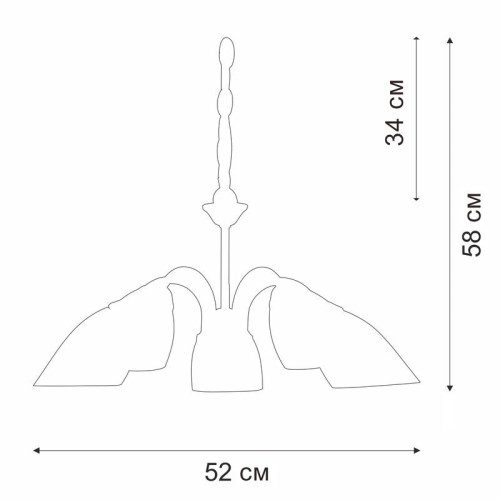 Люстра 5xE14макс. 40Вт плафон ПП Vitaluce V3336/5