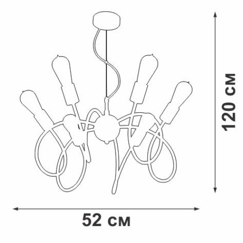 Люстра V4596-0/6S 6хE27 макс.60Вт Vitaluce