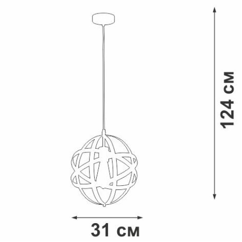 Люстра 1xE27 макс. 40Вт Vitaluce V3798-1/1S