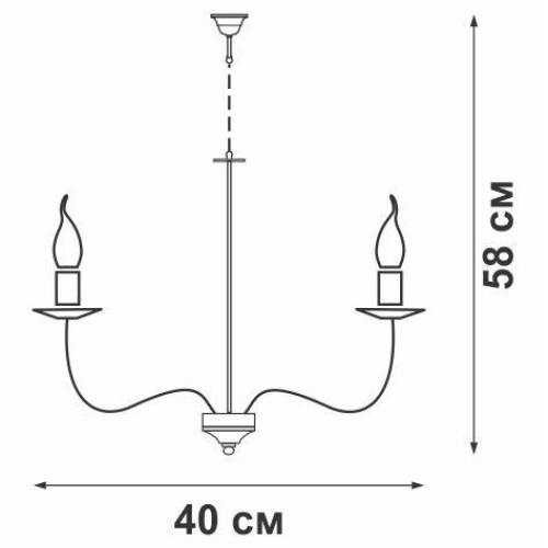 Люстра 3xE14 макс. 40Вт Vitaluce V1667-0/3