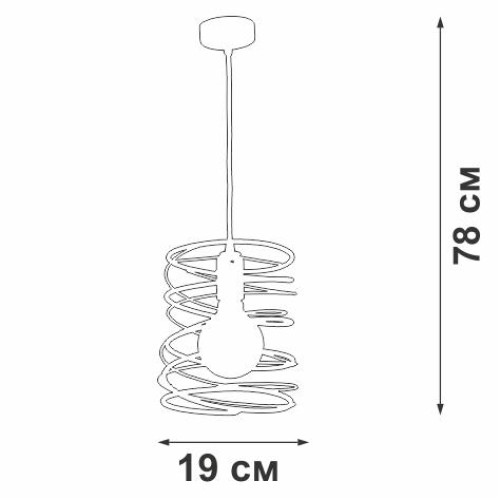 Подвес 1хE27 макс. 60Вт Vitaluce V4144/1S