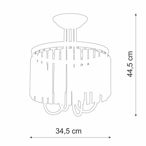 Люстра 4xE14 макс. 40Вт Vitaluce V5152-1/4PL