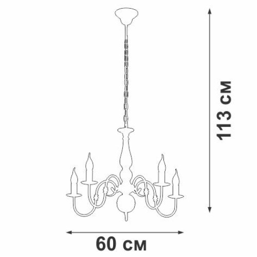 Люстра V1662-1/5 5хE14 макс.40Вт Vitaluce