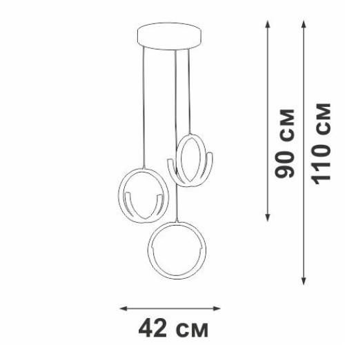 Светильник светодиодный LED 34Вт 3900-4200К 2100лм Vitaluce V30480-1/3S