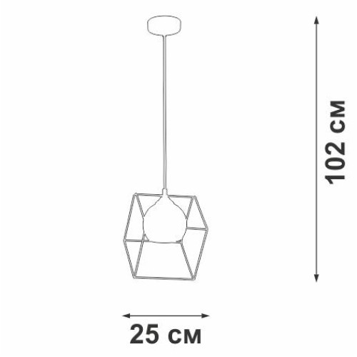 Подвес 1хЕ27 макс. 40Вт Vitaluce V4736-0/1S