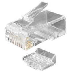 Разъем PLUG-8P8C-UV-C6-100 RJ45(8P8C) под витую пару кат.6 (50 µ