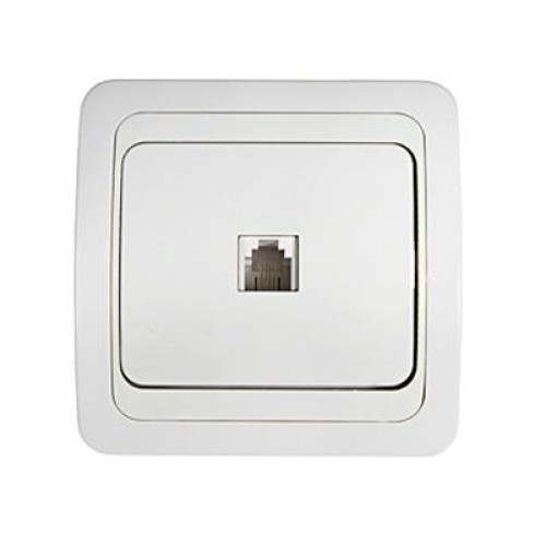 Розетка компьютерная 1-м Classico 2131 RJ45 бел. IN HOME 4690612034263