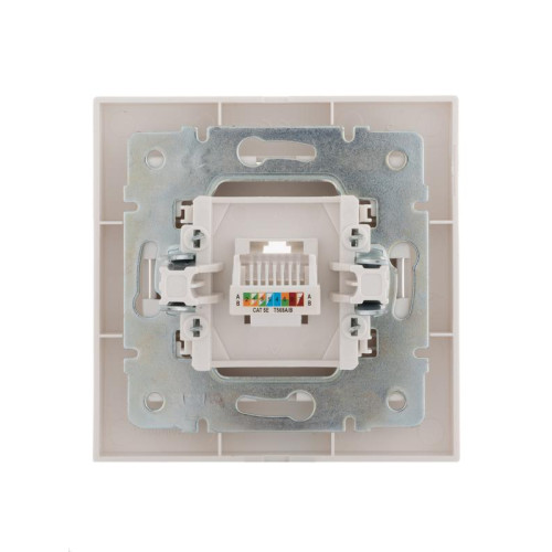 Розетка компьютерная 1-м СП Rain RJ45 бел. LEZARD 703-0202-139