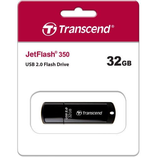 Флеш-накопитель TS32GJF350 32GB JetFlash 350 (Black) USB 2.0 Transcend 1000501692