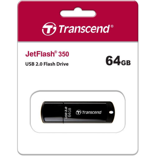 Флеш-накопитель TS64GJF350 64GB JetFlash 350 (Black) USB 2.0 Transcend 1000501715