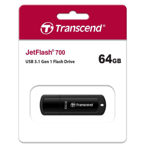 Флеш-накопитель TS64GJF700 64GB JetFlash 700 (black) USB3.0 Transcend 1000501732