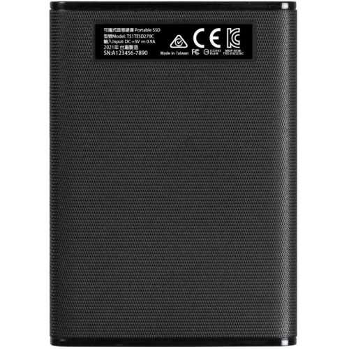 Диск жесткий внешний TS1TESD270C ESD270C 1TB External SSD USB 3.1 Gen 2 Type-C R/W 520/460MB/s Black Transcend 1000627247