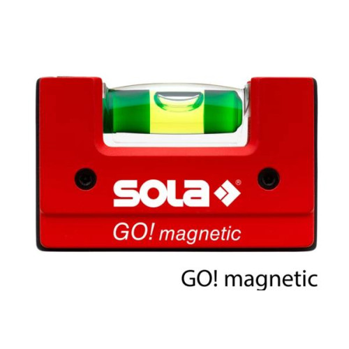 Уровень компактный магнитный GO! Magnetic 1 глазок точн. 0.75мм/м SOLA 01621101