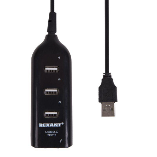 Разветвитель USB 2.0 на 4 порта Rexant 18-4105