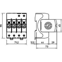 Устройство защиты от импульсных перенапр. УЗИП 280В SurgeController V20-3+NPE-280 3 пол. OBO 5095253