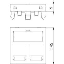 Корпус компьютерной розетки 55 DTG-2C RW1 OBO 6119214