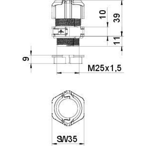 Ввод кабельный разборный V-TEC TB25 OBO 2024910