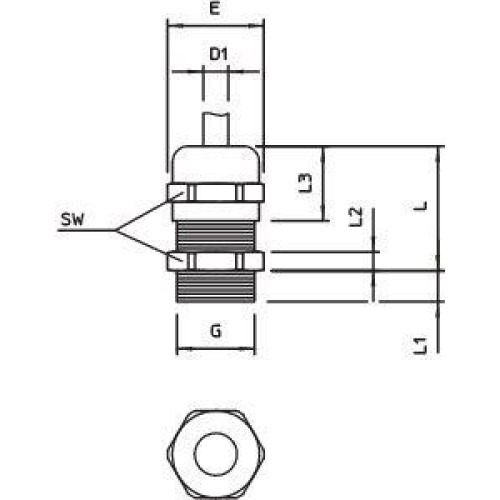 Ввод кабельный Dкаб. 7-14 (Dмонтаж. отв. 26.7) IP68 V-TEC PG16 MS OBO 2085658