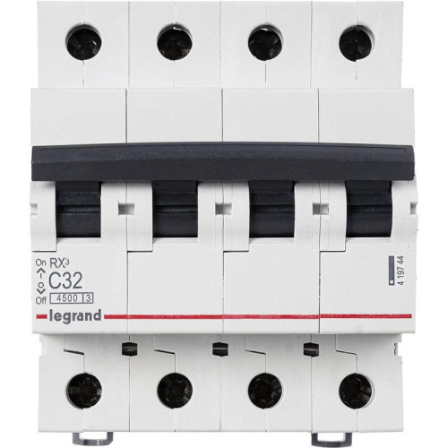 Выключатель автоматический модульный 4п C 32А 4.5кА RX3 Leg 419744