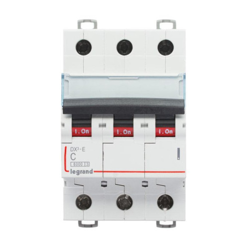 Выключатель автоматический модульный 3п C 3А 6кА DX3-E 6000 3мод. 230/400В Leg 407286