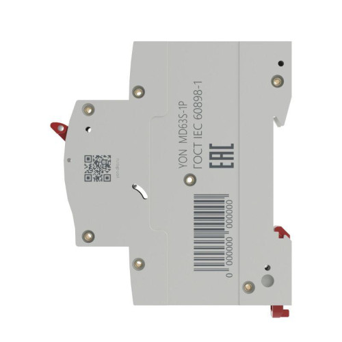 Выключатель автоматический модульный 1п D 4А 4.5кА YON max MD63S YON MD63S-1PD4