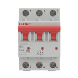 Выключатель автоматический модульный 3п D 25А 6кА MD63 YON MD63-3D25-6