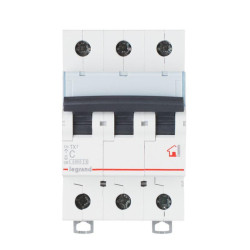 Выключатель автоматический модульный 3п C 6А 10кА TX3 6000 3мод. 400В Leg 403941