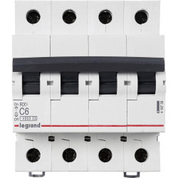Выключатель автоматический модульный 4п C 6А 4.5кА RX3 Leg 419738