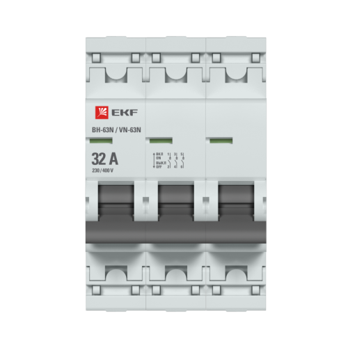 Выключатель нагрузки 3п 32А ВН-63N PROxima EKF S63332