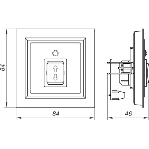 Кнопка управления BS-KU-3 Белый Свет a30262