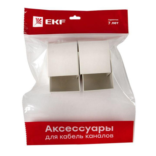 Заглушка 60х60 бел. Plast PROxima (уп.4шт) EKF ecw-60-60x4