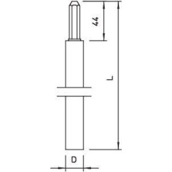 Стержень заземл. оцинк. d20х2000мм 219 20 OMEX FT (дл.2м) OBO 5000203