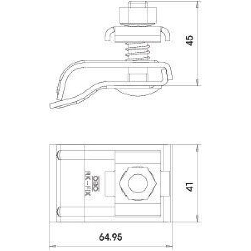 Крепеж проволоки к водосточному желобу RK-FIX CU OBO 5316468