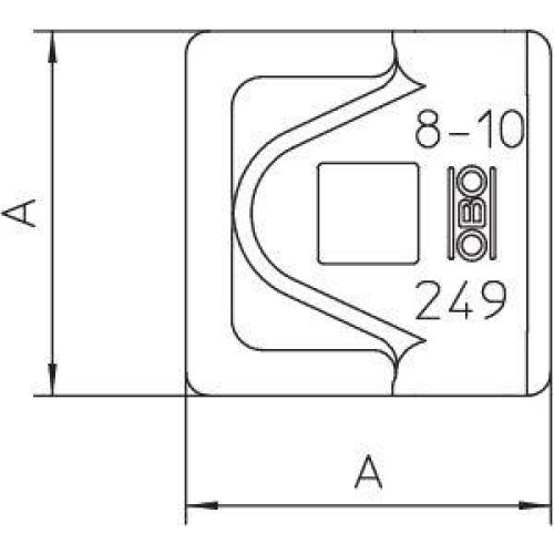 Зажим крепежный для проволоки 249 8-10 ALU-OT OBO 5311585